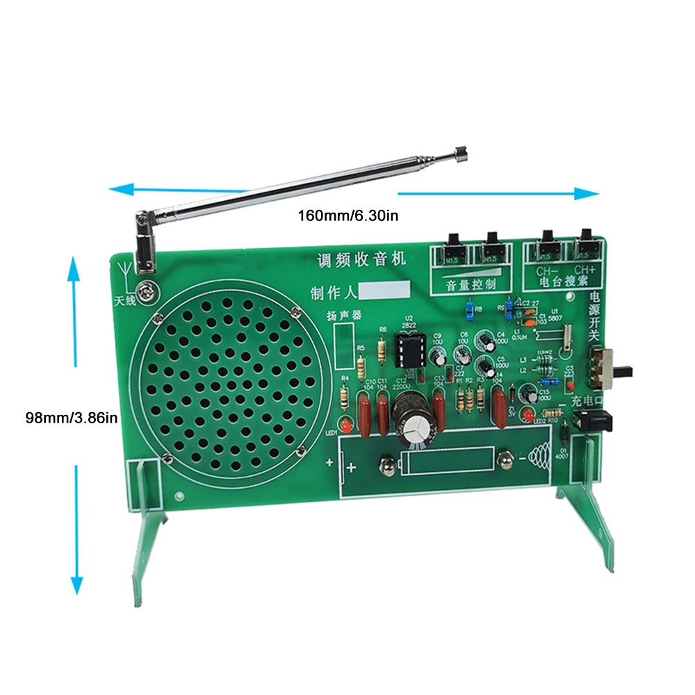 diymore-ชุดวิทยุ-fm-ชิ้นส่วนอิเล็กทรอนิกส์-diy-65-108mhz-rda5807fp-วงจรรวมวิทยุ