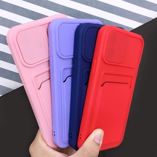 Case Oppoพร้อมส่งจากไทย!! เคสโทรศัพท์ฝาปิดเลนส์กล้องฝาสไลด์ เคสกันเลนส์กล้อง เคสสีพาสเทล เคสใส่การ์ด เคสแฟชั่น