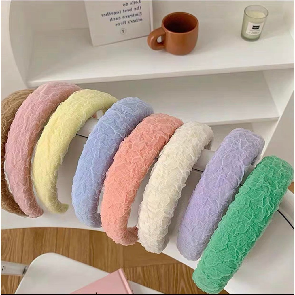 พร้อมส่ง-คาดผมผ้าฟองน้ำหนา-น่ารักงานไม่ซ้ำใคร-ของต้องมีติดบ้านเลยค่ะ-หยิบใส่วันสบายๆได้ตลอด-น่ารักมากรุ่นนี้