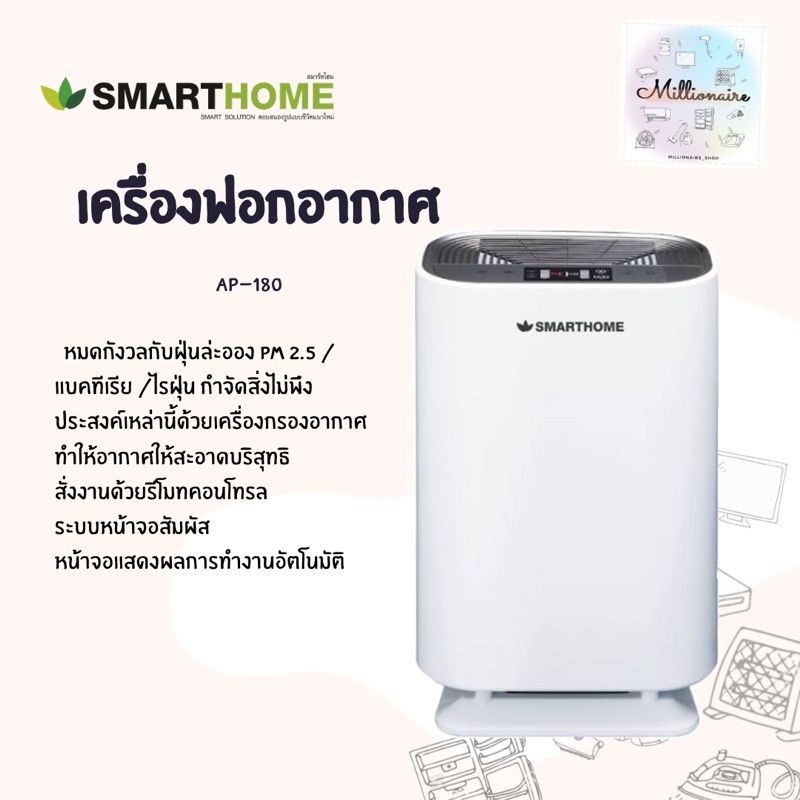 Smarthome AP-180 เครื่องฟอกอากาศแสดง PM2.5