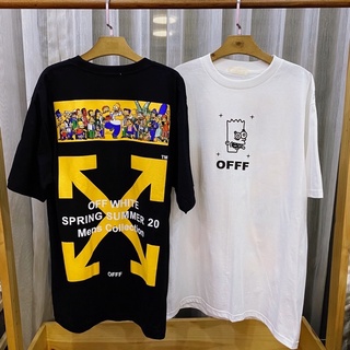 เสื้อยืดอินเทรนด์ผู้ชายอินเทรนด์ผู้หญิงเสื้อยืดแขนสั้น off white ซิมสัน ครอบครัวS-3XL