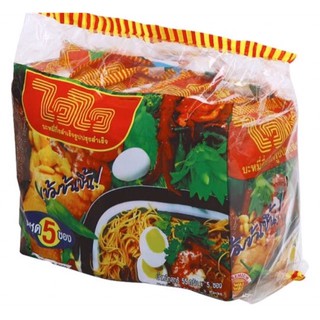 สินค้า [ขายดี]  Waiwai ไวไว บะหมี่กึ่งสำเร็จรูปปรุงสำเร็จ 57 กรัม แพ็ค 5