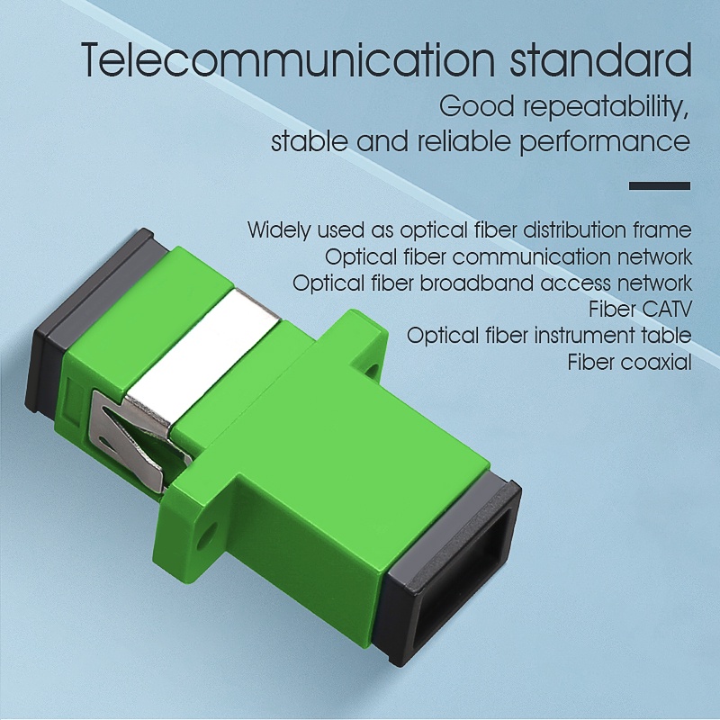 100pcs-lot-sc-apc-simplex-single-mode-fiber-optic-adapter-sc-optical-fiber-coupler-sc-apc-fiber-flange-sc-connector