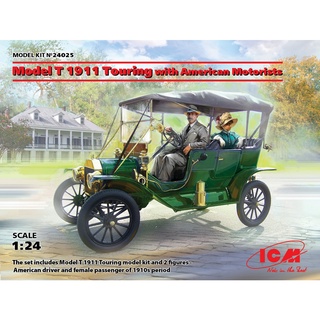 โมเดลประกอบ ICM Model 1/24 ICM24025 Model T 1911 Touring with American Motorists