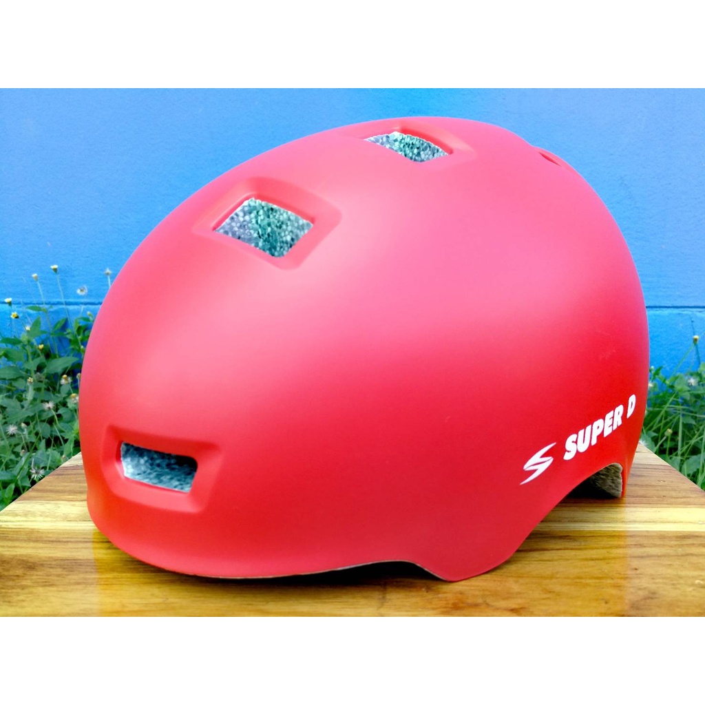 หมวกจักรยาน-super-d-รุ่น-helmet-สีแดง
