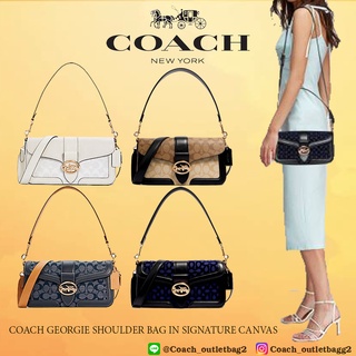 Coach  Georgie Shoulder Bag In Signature Chambray