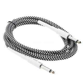 E*M 6.6ft / 2m 6.35mm Mono Male to 6.35mm Mono Male Cable Wire Cord for Guitar Bass Instrument