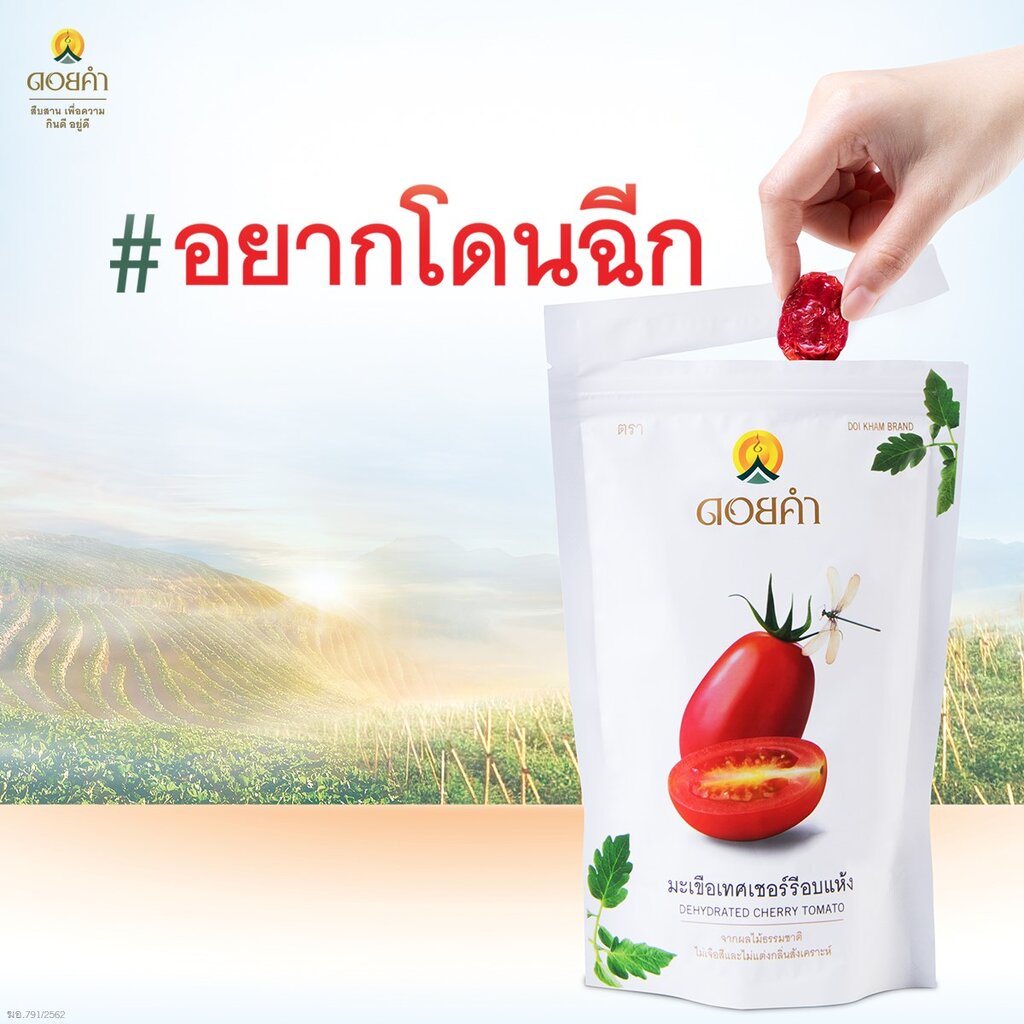 พร้อมส่ง-มะเขือเทศเชอร์รีอบแห้ง-dehydrated-cherry-tomato-ปริมาณ-25-กรัม-คัดสรรมะเขือเทศเชอร์รีสีแดงสด-ผลิตผลของเ