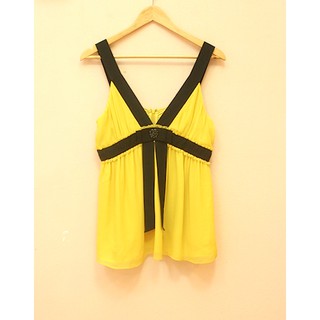 **ส่งฟรี!! (ของแท้)  XXI FOREVER21 เสื้อสายเดี่ยว สีเหลือง