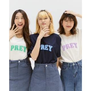 Prey  เสื้อยืดคอกลม new fluffy logo