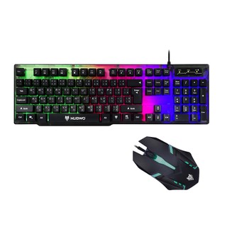 NUBWO INFAREZ NKM-300 ชุดคีบอร์ดมีไฟเกมส์มิ่ง + เม้าส์มีไฟเกมส์มิ่ง KEYBOARD AND MOUSE GAMING COMBO SET !