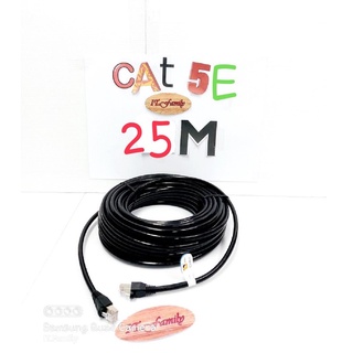 สายแลนสำเร็จรูป พร้อมใช้งาน  CAT 5E  OUTDOOR ความยาว 25 เมตร XLL สีดำ Bandwidth 100  Mhz. (ออกใบกำกับภาษีได้)
