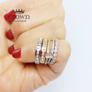 แหวนเพชร แหวนนิ้วก้อย แหวนแฟชั่น แหวนข้อ เครื่องประดับ เกาหลี