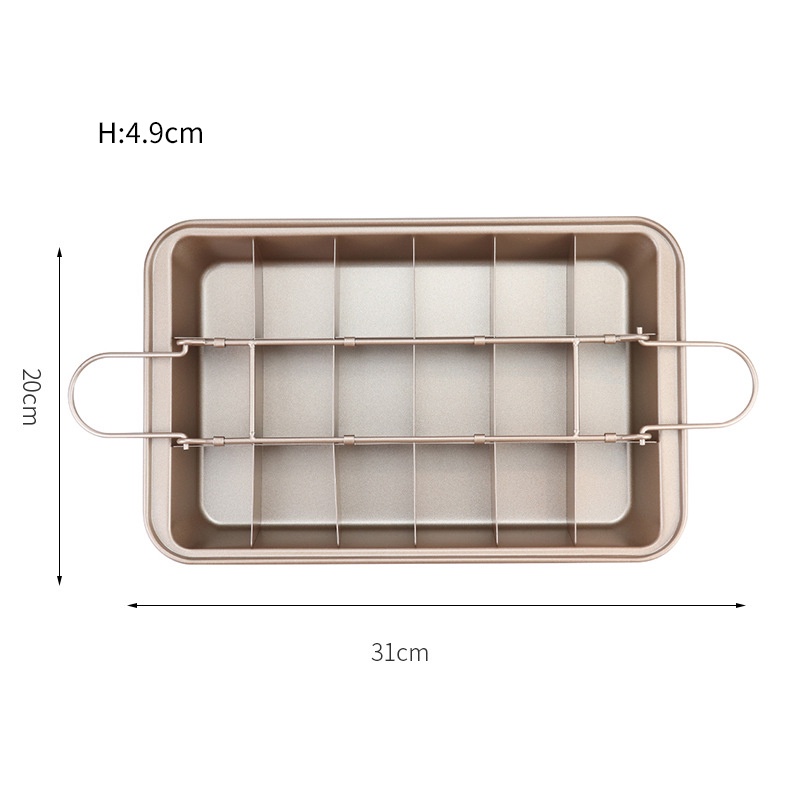 professional-bakeware-18-cavity-baking-tools-easy-cleaning-non-stick-square-lattice-chocolate-cake-mold-brownie-baking