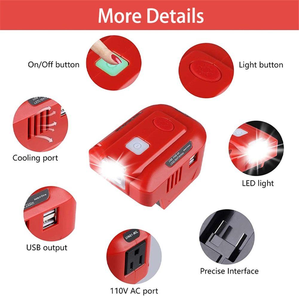 chink-อะแดปเตอร์แปลงแบตเตอรี่-li-ion-พร้อมไฟ-led-ทนทาน-สําหรับแบตเตอรี่-milwaukee-18v