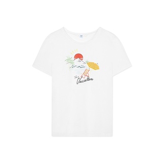 Tee เสื้อยืด ✣♕AIIZ (เอ ทู แซด) - เสื้อยืดคอกลม พิมพ์ลาย Womens Retro Resort Graphic T-Shirts