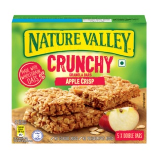 ภาพหน้าปกสินค้าเนเจอร์วัลเล ครันชีกราโนล่าบาร์ รสแอปเปิ้ล 5x42 กรัม - Crunchy Granola Bars Apple Crisp pack 5x42g Nature Valley brand ที่เกี่ยวข้อง