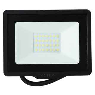 Outside spotlights LED FLOODLIGHT PHILIPS BVP150 20W DAY LIGHT METAL MODERN SQUARE BLACK External lamp Light bulb ไฟสปอท