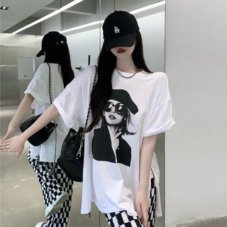 ชุดเสื้อยืดแขนสั้น และกางเกงขากว้าง แต่งจับจีบ ขนาดใหญ่ เหมาะกับฤดูร้อน สําหรับผู้หญิง