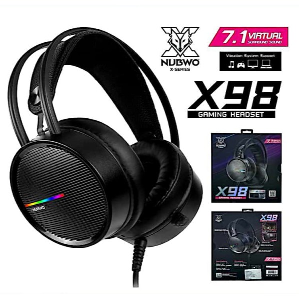 ภาพหน้าปกสินค้า️หูฟังเกมมิ่งเสียงดี ️ NUBWO X98 Gaming Headset 7.1 Virtual Surround หูฟังสำหรับนักเล่นเกมส์ จากร้าน hardware_corner บน Shopee