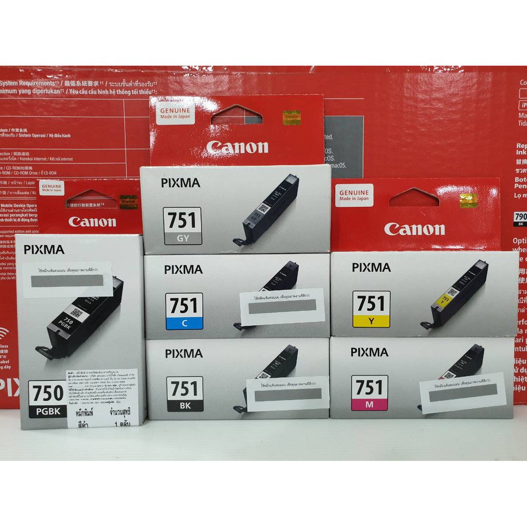 ตลับหมึก Canon 750 751 สินค้าเป็นของแท้ 100% มีทั้งแบบมีกล่อง และ ไม่มี ...