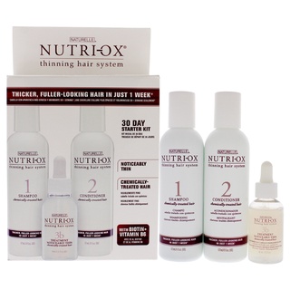 Nutri-ox 30 day starter kit ชุดบำรุงเส้นผมและหนังศรีษะสำหรับผู้ที่มีปัญหาผมร่วง ผมบาง สำหรับผมที่ผ่านการทำเคมี