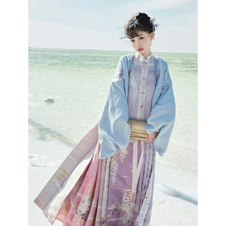 ชุดฮั่นฝู คอลเลคชั่น Zhong ming zhi meng แบรนด์ Shisan yu  ชุดจีนโบราณ ราชวงศ์หมิง Hanfu เสื้อหมิง หม่าเมี่ยน ผ้าคลุม