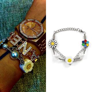 สินค้า Pearl bracelet daisy smile pendant tide hip hop