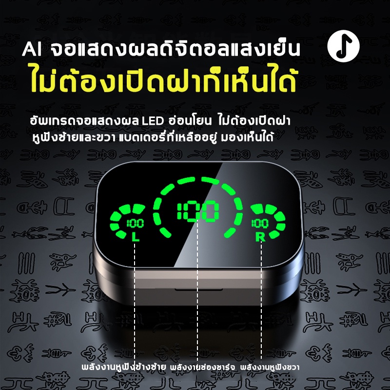 2022อัพเกรดใหม่สุด-mhs-หูฟังบลูทูธ-เสียงใสเบสดี-หูฟังอินเอียร์-bluetooth-5-3-v5-3-ios-หูฟังเบสหนัก-หูฟังเล่นเก