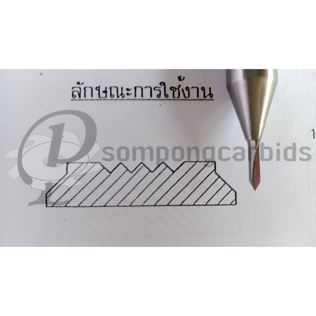 ดอกดอกเร้าเตอร์ตึร่องวี-4mm-แกน1-2-ดอกตีร่องตัววี-ดอกเร้าเตอร์คาร์ไบด์-ดอกกัดcnc