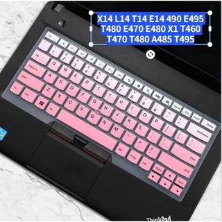 ฟิล์มซิลิโคนติดแป้นพิมพ์แล็ปท็อป 14 นิ้ว สําหรับ Lenovo ThinkPad X14 L14 T14 E14 490 E495 T480 E470 E480 X1 T460 T470 T480 A485 T495