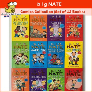 พร้อมส่ง ส่งฟรี! หนังสือการ์ตูนภาษาอังกฤษ Big Nate Comics Collection (Set of 12 Books)