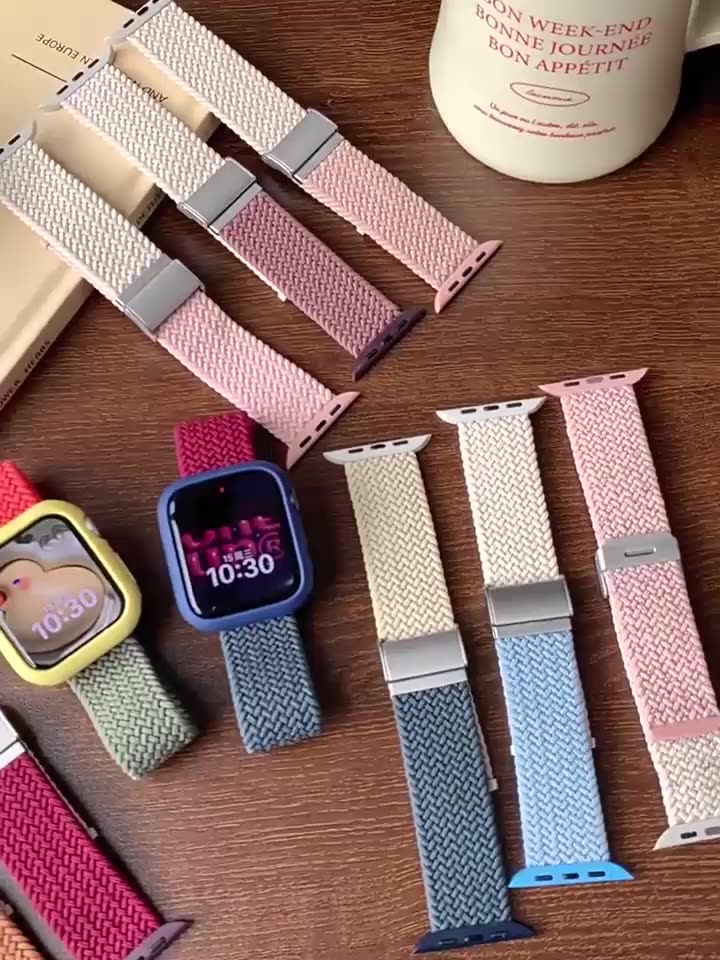 cclcc-สายนาฬิกาข้อมือไนล่อนถัก-สีชมพู-สําหรับ-apple-watch-correa-band-41-มม-40-มม-44-มม-38-มม-42-มม-45-มม-49-มม-smart-watch-8-7-6-se-5-4-3-2-1