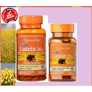 ภาพหน้าปกสินค้าLutein 20 mg 60/120 softgels Puritan\'s Pride ที่เกี่ยวข้อง