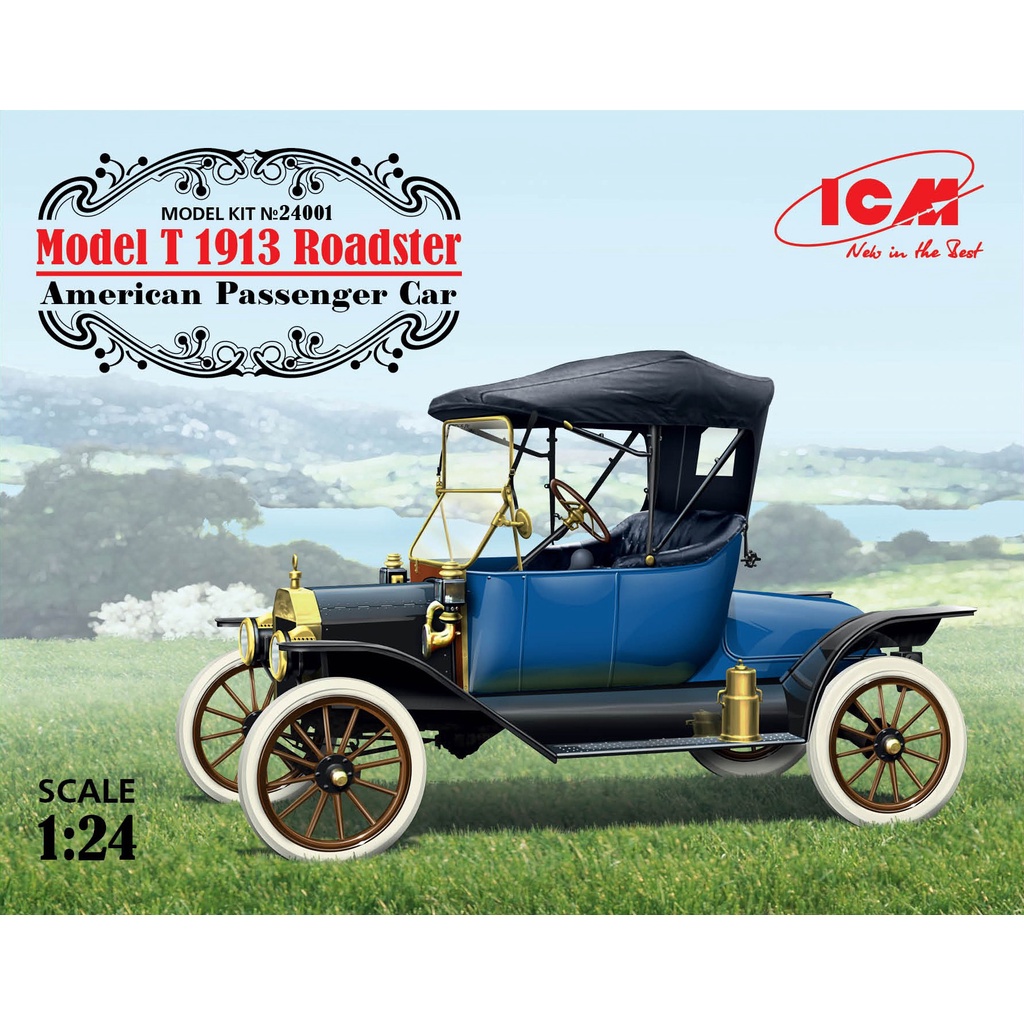 โมเดลประกอบ-icm-model-1-24-icm24001-model-t-1913-roadster-american-passenger-car