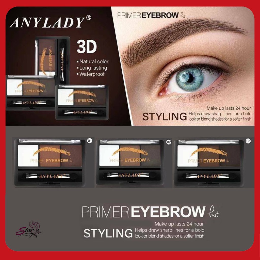 ภาพหน้าปกสินค้าคิ้วตลับ 3 ช่อง เขียนง่าย ติดทน ตลอดวัน Anylady 3D Eyebrow No.809