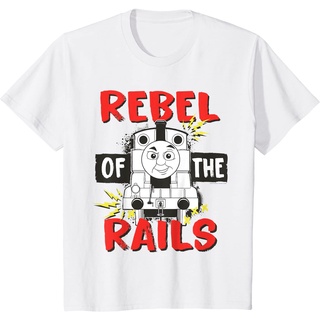เสื้อยืดวินเทจเสื้อยืด พิมพ์ลาย Thomas &amp; Friends Rebel Rails พรีเมี่ยม แฟชั่นสําหรับเด็กผู้ชาย ผู้หญิง อายุ 1-12 ปีS-4XL