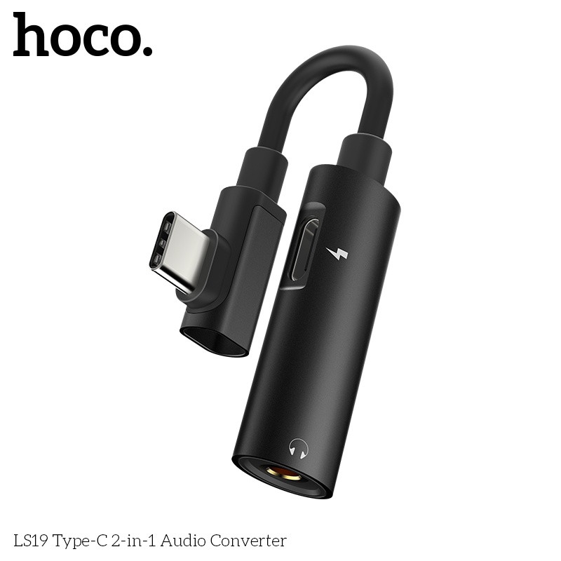 hoco-ls19-ตัวแปลง-type-c-สำหรับชาร์จและเสียบหูฟังได้พร้อมกัน-audio-converter-2-in-1