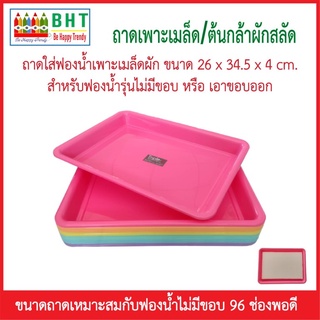 ถาดสำหรับเพาะต้นกล้าผักสลัด ถาดใส่ฟองน้ำเพาะเมล็ดผักไฮโดรโปรนิกส์ ขนาดเหมาะสมกับฟองน้ำรุ่นไม่มีขอบ หรือ เอาขอบออก