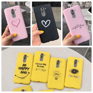 Huawei Honor 6X Mate 9 Lite GR5 2017 Cover Cartoon Heart Funny Letter Soft Phone Casing Huawei Honor 6X Silicone Case