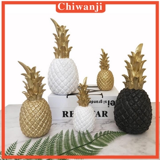 ( Chiwanji ) พร็อพเรซิ่นรูปสับปะรดสีทองสําหรับตกแต่งบ้าน - 5 . 5X5 . 5X15 ซม .