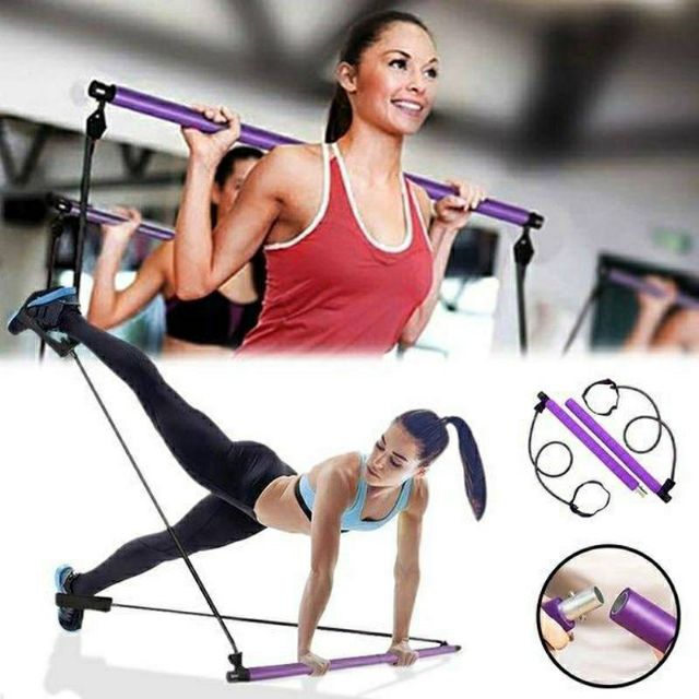 พีลาทีส-บาร์โยคะ-portable-pilates-พร้อมส่ง-สีม่วง-ลดล้างสต๊อก