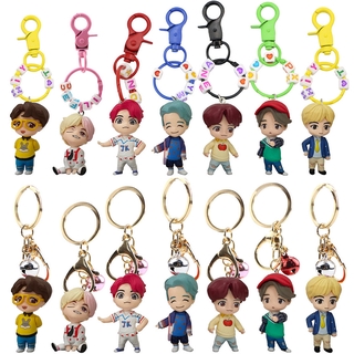 Cute BTS Doll Keychain Kpop Key Ring Girl Inspirational Stars BTS Collection Gift