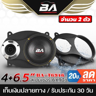 BA SOUND ฐานรองลำโพง 6x9 นิ้ว BA-T6946【จำนวน 1 คู่】 สเปย์เซอร์รองลำโพง 6x9นิ้ว แปลง ลำโพง6.5 นิ้ว + ทวิตเตอร์ 4 นิ้ว