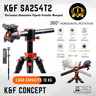 ภาพหน้าปกสินค้าขาตั้งกล้อง K&F Concept รุ่น K&F SA254T2 (KF09.090) Professional Camera Tripod Horizontal Aluminium Tripods Monopod ซึ่งคุณอาจชอบราคาและรีวิวของสินค้านี้