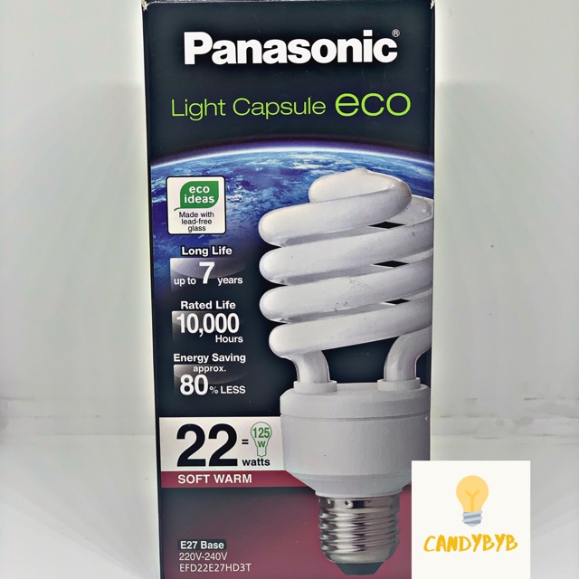 panasonic-หลอด-eco-แสงเหลือง-22w-warmwhite