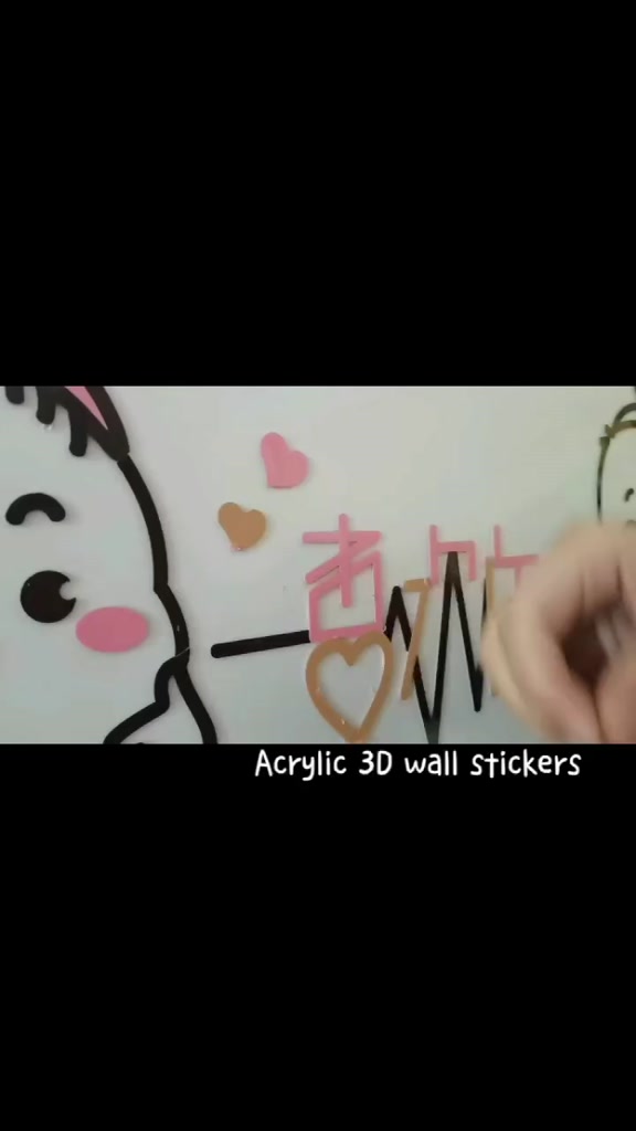 สติกเกอร์อะคริลิค-สามมิติ-แบบเรียบง่าย-สําหรับติดตกแต่งผนัง-ห้องนั่งเล่น-ร้านค้า-ร้านขนมหวาน
