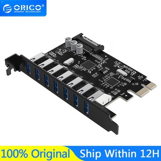 ORICO 7 Port USB3.0 PCI-E Expansion Card with Dual Chip（PVU3-7U）