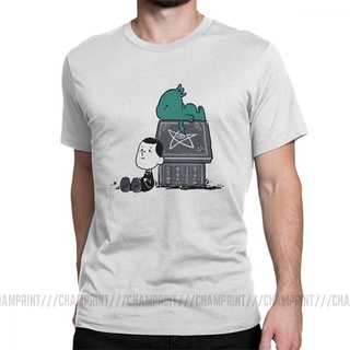 เสื้อยืดพิมพ์ลายแฟชั่น Summwe เสื้อยืดลําลอง ผ้าฝ้าย แขนสั้น คอกลม พิมพ์ลาย Call Of Snoophulhu สีขาว สไตล์วินเทจ แฟชั่นส