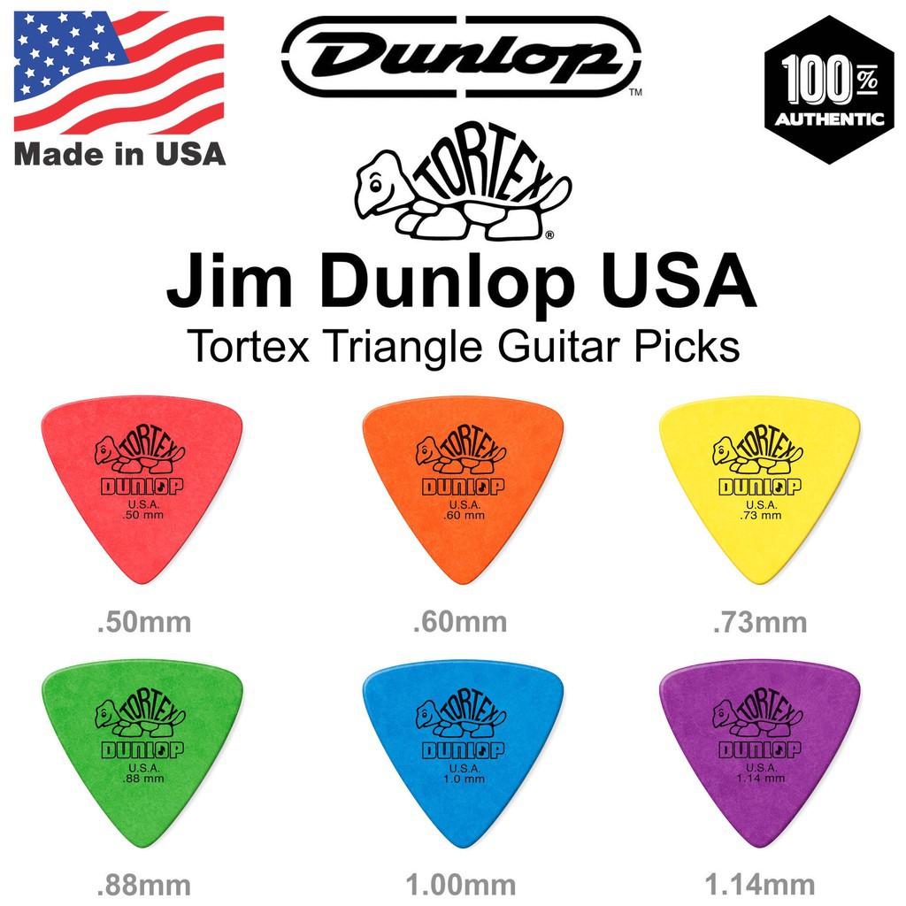 PICK เต่า รุ่น 3 เหลี่ยม Triangle Tortex ของแท้ 100% ครบทุกขนาด DUNLOP ...